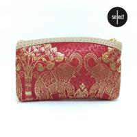 ราคา กระเป๋าสตางค์ใส่เหรียญปักทอลายช้าง (449172950)