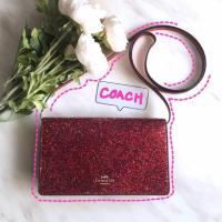 ราคา (Use Like New) RUBY/LIGHT GOLD - COACH HAYDEN FOLDOVER CROSSBODY CLUTCH (COACH F39640) (1853178046)
