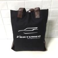 ราคา กระเป๋าผ้าดิบAll new fortuner สีดำสายหนัง พกพาสะดวก พับเก็บได้ (3445544232)