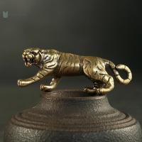 ราคา BRED Tiger Figurines เครื่องประดับทองแดงบริสุทธิ์สัตว์ Tigers รูปปั้นตกแต่ง . (49702950500)