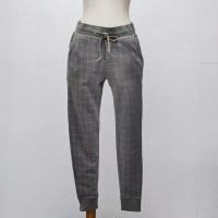 ราคา กางเกงขายาว ผ้ายืด Uniqlo สีเทา-เขียวตาราง เอวรูด ขาจั๊ม ใหม่มาก (29656964413)