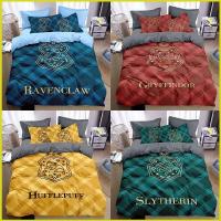 ราคา Squ3 Harry Potter ชุดเครื่องนอนผ้าปูที่นอนผ้านวมปลอกหมอนบ้านห้องนอนล้างทําความสะอาดได้หอพักชุด 3IN1 ชุด (24891233043)
