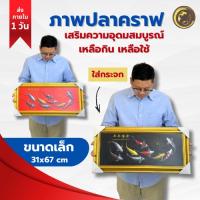 ราคา ภาพปลาคราฟมงคล 9 ตัว พร้อมกรอบและกระจก ขนาด 31x67 cm เสริมพลังอุดมสมบูรณ์ เหลือกิน เหลือใช้เหลือเก็บ (44261764214)