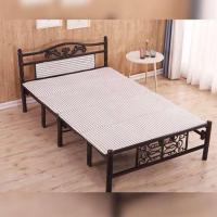 ราคา เตียงพับเก็บได้ ขาเหล็ก แข็งแรง เเตียงเหล็กเตียงเดี่ยว เตียงคู่แบบพกพา (8306884432)