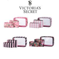 ราคา Victoria secret 3psc/set แฟชั่นกันน้ํา PVC เหรียญเครื่องสําอางแต่งหน้ากระเป๋า (26162950427)