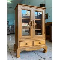 ราคา ตู้ใส่พระ ตู้ไม้สักจิ๋ว ตู้ไม้สัก สูง 60 x กว้าง 40 x ลึก 16 cm. ตู้โมเดลไม้สัก (ประกอบแล้ว) Teak Wooden Cabinet (19886554980)