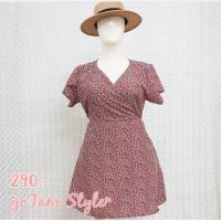 ราคา เดรสสาวอวบ สีแดงลายดอก (4713772342)