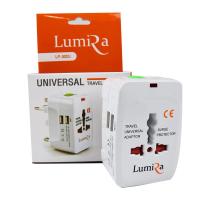 ราคา Lumira หัวปลั๊กทั่วโลก มี USB 2ช่อง travel adapter USB 2 Port LP-002U (1948205036)