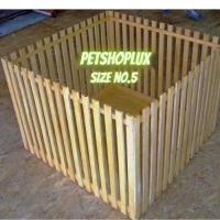 ราคา คอกไม้สัตว์เลี้ยง (Size No.5) คอกหมา คอกสุนัข คอกเเมว คอกกระต่าย หนูเเกสบี้ (ขนาด 60x80x60 cm.) (11805788884)