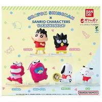 ราคา [6 set complete] Bandai Crayon Shin-chan x Sanrio Characters Figure Collection Full Complete Set Gashapon Capsule Toy (54503159924)