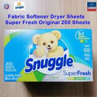 ราคา Sale!!! สินค้าราคาพิเศษ Snuggle® Fabric Softener Dryer Sheets Super Fresh Original 200 Sheets แผ่นหอมอบผ้า กลิ่นออริจิน (7387384685)