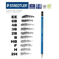 ราคา STAEDTLER Mars Lumograph ดินสอเขียนแบบ สเกตภาพ มีระดับความเข้ม EE 6B 4B 3B 2B B HB F H 2H (28507137781)