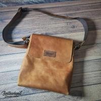 ราคา กระเป๋าสะพายข้างผู้ชาย Crazy horse cowhide กระเป๋าสะพายหนังวัวแท้ (10158138428)