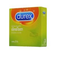 ราคา Durex Excita ถุงยางอนามัย ผิวไม่เรียบ แบบขีดรอบวง ขนาด 53 มม. 3 ชิ้น/กล่อง (41856828576)