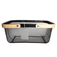 ราคา HOMEHAP ตะกร้าลวดหูหิ้วอเนกประสงค์ สีดำ ตะกร้าล้างผัก ตะกร้า ตะกร้าจ่ายตลาด (19772398310)