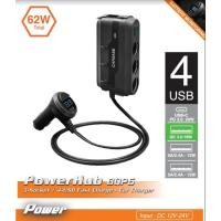 ราคา Capdase PowerHub BQP6 (3-Socket/4-USB - 62W max.) Car Charger อุปกรณ์ชาร์จมือถือในรถยนต์ (20361202331)