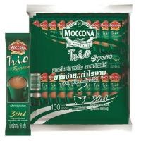 ราคา Moccona Trio Espresso 3in1 Coffee มอคโคน่า ทรีโอ เอสเพรสโซ่ กาแฟทรีอินวัน 18g. x 100ซอง (6206461014)