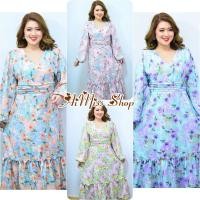 ราคา AiMiss Shop แม็กซี่เดรส เดรสยาวสาวอวบ ชุดคนอ้วน เสื้อผ้าคนอ้วน เดรสสาวอวบ (19461383310)