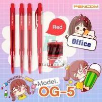 ราคา Pencom OG05-RD ปากกาหมึกน้ำมันแบบกดสีแดง (26168824476)