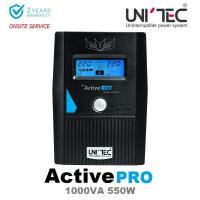 ราคา UNITEC UPS ACTIVE PRO 1000VA 550W เครื่องสำรองไฟหน้าจอดิจิทัล/มีซอร์ฟแวร์/Line Interactive with stabilizer ประกัน 2 ปี (23857877945)
