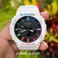 ราคา G-SHOCK Ga-2100 White Oreo Customize Rainbow perfect combination (19129112607)