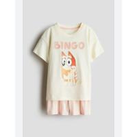 ราคา H&M ชุดนอน/ชุดเล่น ลายหมา สีครีม เสื้อผ้ายืดพิมพ์ลายแขนสั้น กางเกงขาสั้น ไซด์ 2-10 ปี (49652772723)