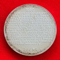 ราคา สวีเดน​​ Sweden 200 kronor ปี 1980 เนื้อเงิน (56001950903)