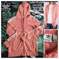 ราคา adidas Originals Zip Hoodie สเวเตอร์ฮู้ดผู้หญิง เสื้อแขนยาว อดิดาส แบรนด์แท้ 100% มือสองนำเข้าจาก USA (23186556430)