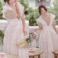 ราคา Basic Apron เดรสผ้ากันเปื้อน ชุดผ้ากันเปื้อนน่ารัก Maxi apron dress (27720218163)