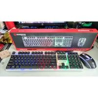 ราคา Gearmaster GMK-712 Keyboard Mouse Gaming Combo set คีบอร์ดกับเมาส์มีไฟ (7096895670)