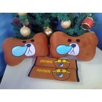 ราคา setหมอนรองคอ+ที่หุ้มเบลล์ในรถยนต์ลายหมีบราวน์Brown (12620259168)