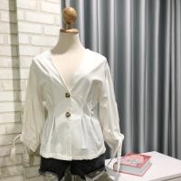 ราคา เสื้อคอวี จั้มท์เอว ผูกแขน (9288199499)