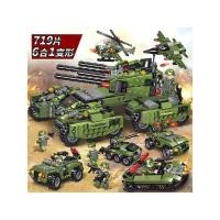 ราคา ตัวต่อเลโก้ เลโก้ เด็กประกอบของเล่นเพื่อการศึกษาบล็อกตัวต่อทหารชุดรถถังรถหุ้มเกราะเด็กชายรุ่น (56553916824)