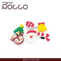 ราคา Marco Rocco จี้ปักน่ารัก ตัวติดรองเท้า รูปแบบคริสต์มาส DIY ชุดละ 6ตัว ใส่ที่รองเท้าและกระเป๋า JBT010 (42850689640)