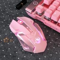 ราคา บลูทูธไร้สายน่ารักสาวเมาส์สีชมพูเงียบชาร์จไฟledสําหรับเล่นเกมergonomic Wireles Blutooth USBเมาส์Tetikusสําหรับเกมพีซีคอมพิวเตอร์ 无线蓝牙Game标 (22868688656)