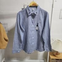 ราคา เสื้อเชิ้ตแขนยาว ลายริ้ว ปักรูปกระต่าย (28461402242)