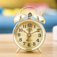 ราคา นาฬิกาปลุกเด็กนักเรียน Clockwork Hefei โลหะคู่มือ Retro ห้องนอน Mechanical Movement NW8V (51452100507)