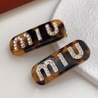 ราคา กิ๊บติดผม Miu Miu ทำจากอะเซทейท สไตล์ commuter ขนาดเล็ก สำหรับฤดูใบไม้ผลิ (27393022527)