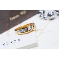 ราคา แหวนผู้ชาย แหวนเพชรผู้ชาย หุ้มทองคำแท้ ไม่ลอก ไม่ดำ (16821741337)