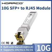 ราคา HORACO 10Gb SFP+ โมดูล 1.25/2.5/5/10G SFP+ ถึง RJ45 Transceiver 10GbE โมดูลทองแดง SFP พร้อมชิป Marvell เข้ากันได้กับ Cisco (26293147582)