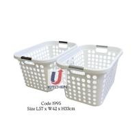 ราคา ตะกร้าซักผ้าตะกร้าสี่เหลี่ยมอเนกประสงค์สีขาว / ถาด / สกุล เสื้อผู้หญิง (44851527803)
