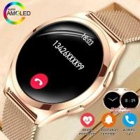 ราคา 1.27 นิ้ว AMOLED ผู้หญิงสมาร์ทที่กําหนดเองนาฬิกา Face Smartwatch สุภาพสตรี Heart Rate การตรวจสอบบลูทูธโทรกันน้ํา Blet (48900078670)