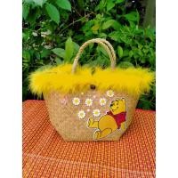 ราคา กระเป๋าสานกระจูดลายหมีพลูขนมิ้ง6*9 (7768890135)