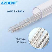 ราคา 10PCS/Pack AZDENT Dental Orthodontic Lingual Retainer Wires Flat Straight Twist Wires Stainless Steel 15cm Dentistry Mat (47350824032)
