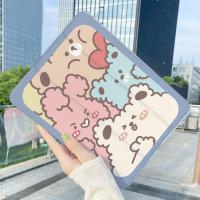 ราคา เคสแท็บเล็ต Air 4/5 เคส IPad พร้อมที่วางปากกาสําหรับ Pro11/gen5/gen6 Gen7/gen8/gen9 Pro11 2018/2020/gen10 Pro 20/21/22 Mini6 Photo Bear Anti Drop TPU สามพับ IPad Cover (28143199342)