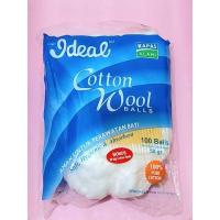 ราคา Ideal Cotton Wood Ball Ball 100s Cotton Ball FREE COTTON BUDS BUD Baby Safe (42674569772)