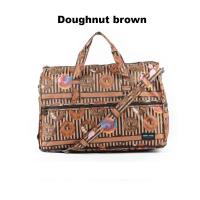 ราคา HAPITAS กระเป๋าพับ กระเป๋าสะพาย Boston medium ลาย Doughnut Brown (999631418)