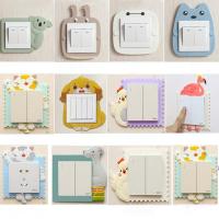 ราคา ฝาครอบกรอบสวิตช์ไฟลายการ์ตูนน่ารัก สติกเกอร์ติดผนังปลั๊กไฟเรืองแสงในที่มืด สำหรับตกแต่งห้องนั่งเล่น (55553975840)
