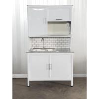 ราคา ตู้ครัวอลูมิเนียมท็อปหินแกรนิต วางไมโครเวฟ ขนาด 100 , 120 , 160 cm. (22487242437)