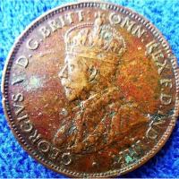 ราคา เหรียญ​ ออสเตรเลีย​ Australia​ 1/2 Penny (สมัย​George​ V)​, #2503, ใช้แล้ว​ (13525716727)
